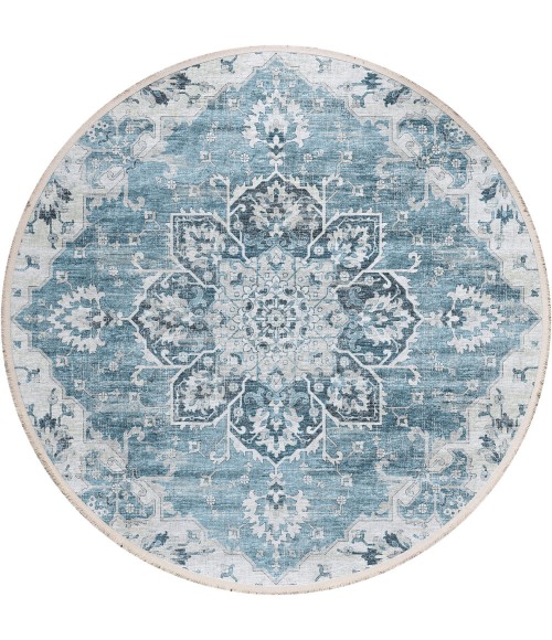 Dalyn Marbella Area Rug Dalyn Marbella MB3 Denim Area Rug 10 ft. X 10 ft. Round