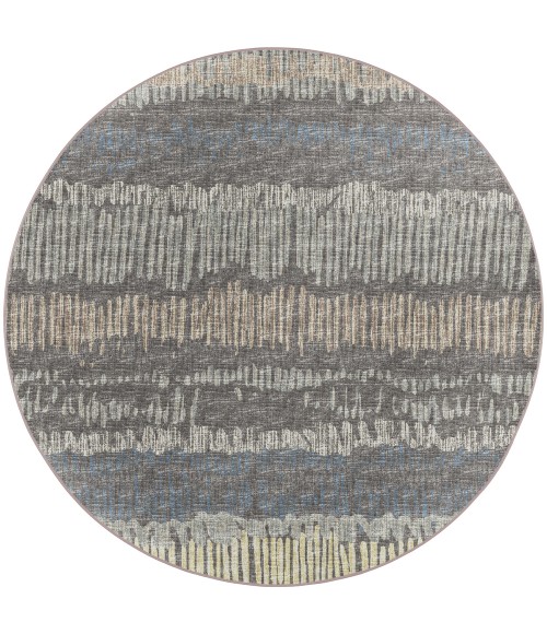 Dalyn Winslow WL4 Charcoal Area Rug 6 ft. X 6 ft. Round