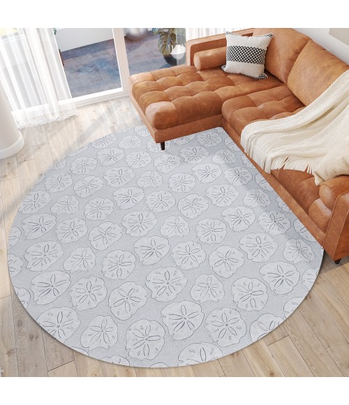 Dalyn Seabreeze SZ10 Silver Area Rug 8 ft. X 8 ft. Round