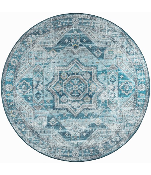 Dalyn Jericho JC5 Denim Area Rug 4 ft. X 4 ft. Round