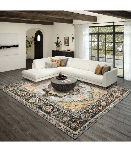 Dalyn Jericho JC2 Pewter Area Rug 8 ft. X 8 ft. Round