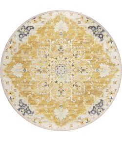 Dalyn Marbella MB3 Gold Area Rug 6 ft. X 6 ft. Round