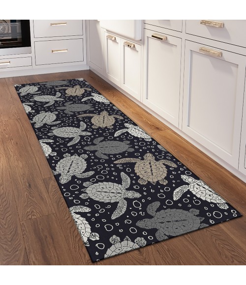 Dalyn Seabreeze SZ13 Black Area Rug 2 ft. 3 in. X 7 ft. 6 in. Runner