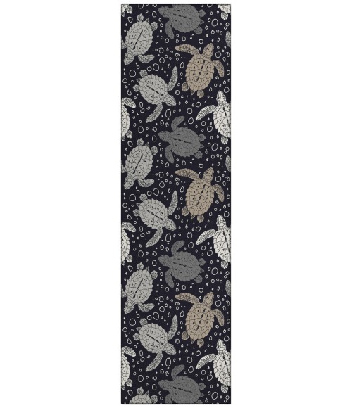 Dalyn Seabreeze SZ13 Black Area Rug 2 ft. 3 in. X 7 ft. 6 in. Runner