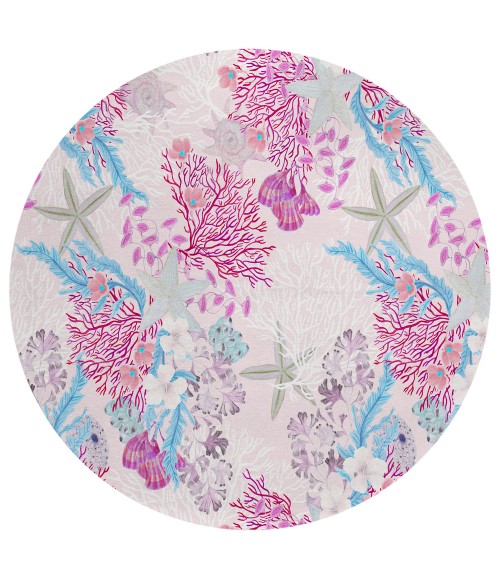 Dalyn Seabreeze SZ1 Blush Area Rug 8 ft. X 8 ft. Round