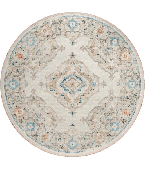 Dalyn Marbella MB1 Ivory Area Rug 6 ft. X 6 ft. Round