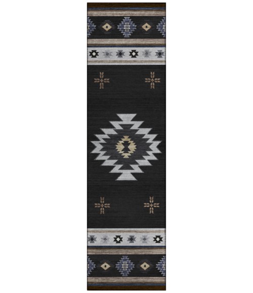 Dalyn Phoenix PH4 Black Area Rug 2 ft. 3 in. X 7 ft. 6 in. Runner