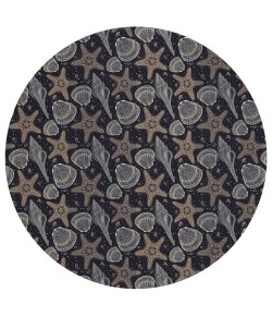 Dalyn Seabreeze SZ4 Black Area Rug 8 ft. X 8 ft. Round