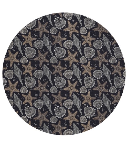 Dalyn Seabreeze SZ4 Black Area Rug 8 ft. X 8 ft. Round