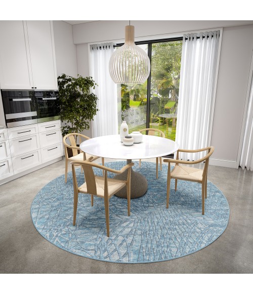 Dalyn Winslow WL2 Indigo Area Rug 6 ft. X 6 ft. Round