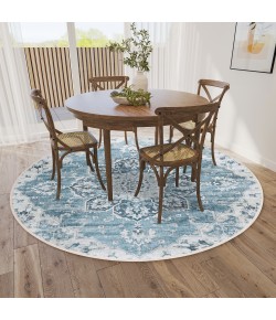 Dalyn Marbella MB3 Denim Area Rug 6 ft. X 6 ft. Round