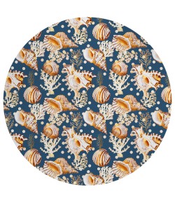 Dalyn Seabreeze SZ6 Navy Area Rug 8 ft. X 8 ft. Round