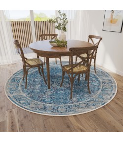 Dalyn Marbella MB2 Navy Area Rug 4 ft. X 4 ft. Round