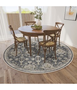 Dalyn Marbella MB4 Charcoal Area Rug 6 ft. X 6 ft. Round