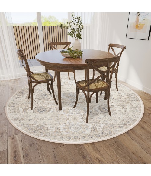 Dalyn Marbella Area Rug Dalyn Marbella MB5 Ivory Area Rug 10 ft. X 10 ft. Round