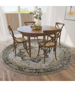 Dalyn Jericho JC2 Pewter Area Rug 8 ft. X 8 ft. Round