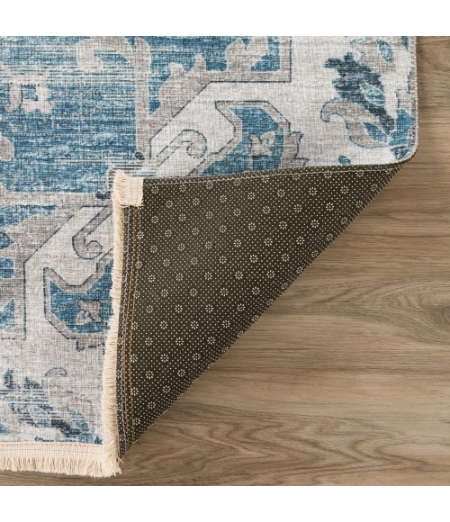Dalyn Marbella Area Rug Dalyn Marbella MB3 Denim Area Rug 10 ft. X 10 ft. Round