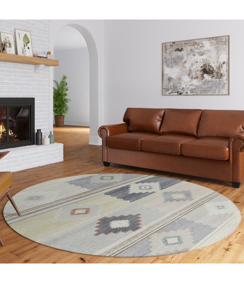 Dalyn Phoenix PH1 Ivory Area Rug 8 ft. X 8 ft. Round