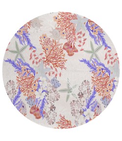 Dalyn Seabreeze SZ1 Ivory Area Rug 8 ft. X 8 ft. Round