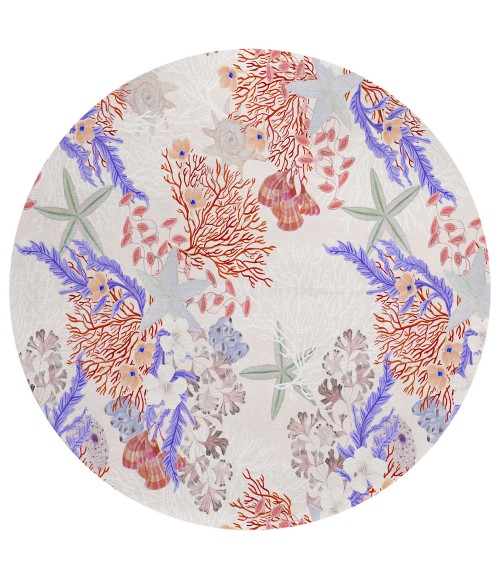 Dalyn Seabreeze SZ1 Ivory Area Rug 8 ft. X 8 ft. Round