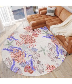 Dalyn Seabreeze SZ1 Ivory Area Rug 8 ft. X 8 ft. Round