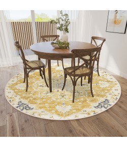 Dalyn Marbella MB3 Gold Area Rug 10 ft. X 10 ft. Round