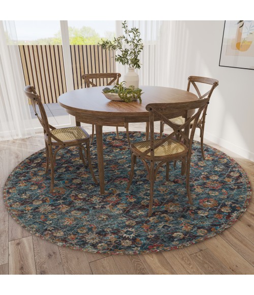 Dalyn Jericho Area Rug Dalyn Jericho JC8 Navy Area Rug 10 ft. X 10 ft. Round