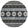 Dalyn Phoenix PH3 Black Area Rug 8 ft. X 8 ft. Round
