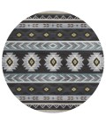 Dalyn Phoenix PH3 Black Area Rug 8 ft. X 8 ft. Round