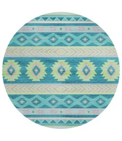 Dalyn Phoenix PH3 Teal Area Rug 8 ft. X 8 ft. Round