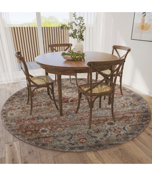 Dalyn Jericho JC1 Taupe Area Rug 4 ft. X 4 ft. Round