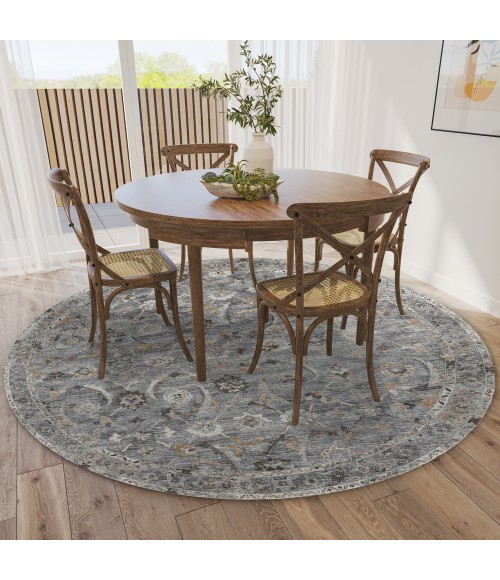 Dalyn Jericho JC4 Silver Area Rug 10 ft. X 10 ft. Round