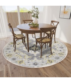 Dalyn Marbella MB1 Grey Area Rug 4 ft. X 4 ft. Round