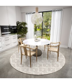 Dalyn Delano DA1 Ivory Area Rug 6 ft. X 6 ft. Round