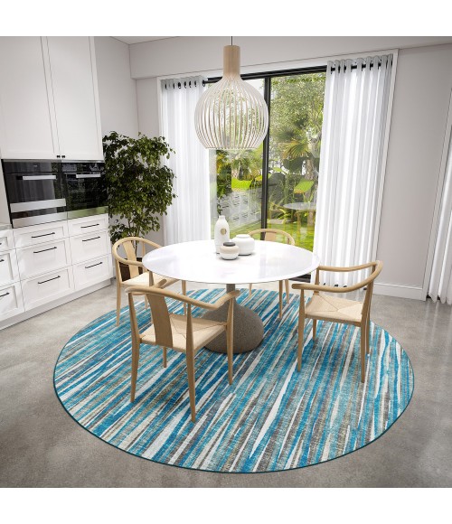 Dalyn Amador AA1 Sky Area Rug 4 ft. X 4 ft. Round