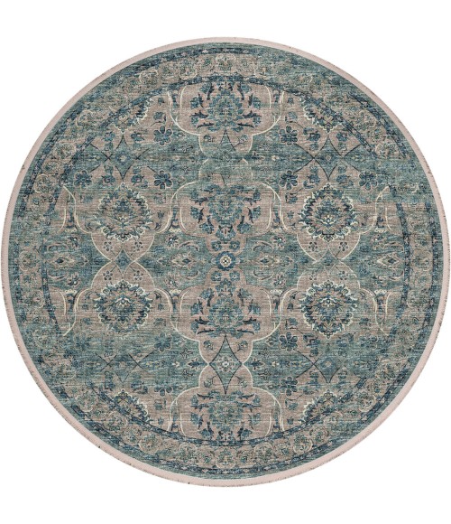 Dalyn Marbella MB5 Mineral Blue Area Rug 6 ft. X 6 ft. Round