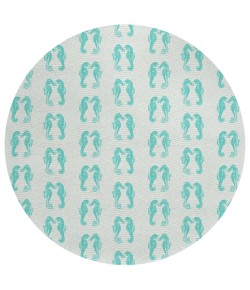 Dalyn Seabreeze SZ15 Teal Area Rug 8 ft. X 8 ft. Round