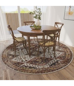 Dalyn Jericho JC9 Putty Area Rug 4 ft. X 4 ft. Round