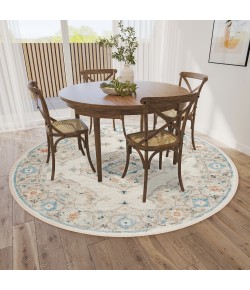 Dalyn Marbella MB1 Ivory Area Rug 4 ft. X 4 ft. Round