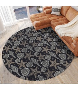 Dalyn Seabreeze SZ4 Black Area Rug 8 ft. X 8 ft. Round