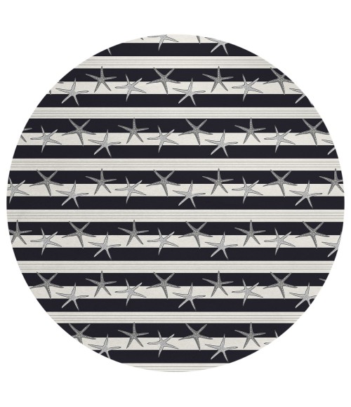 Dalyn Seabreeze SZ12 Black Area Rug 8 ft. X 8 ft. Round