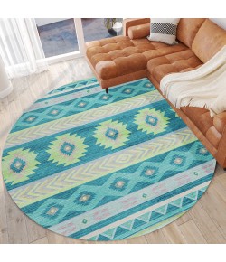 Dalyn Phoenix PH3 Teal Area Rug 8 ft. X 8 ft. Round