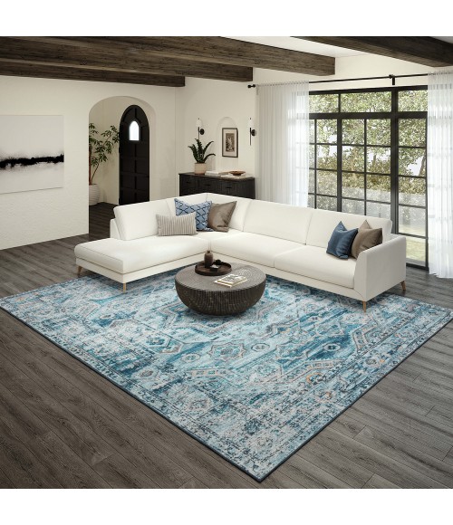 Dalyn Jericho JC5 Denim Area Rug 4 ft. X 4 ft. Round