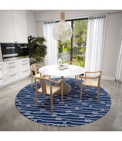 Dalyn Harbor HA7 Navy Area Rug 8 ft. X 8 ft. Round
