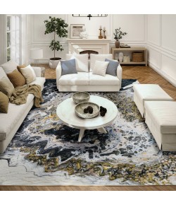 Dalyn Kikiamo KK13 Graphite Area Rug 8 ft. X 8 ft. Round