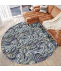 Dalyn Seabreeze SZ14 Ink Area Rug 8 ft. X 8 ft. Round