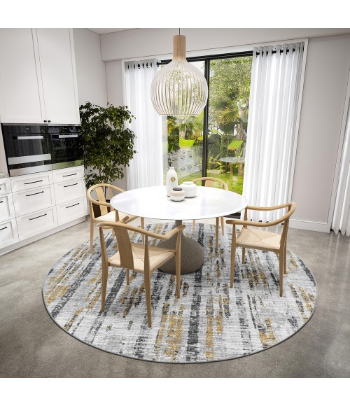 Dalyn Winslow WL6 Grey Area Rug 8 ft. X 8 ft. Round
