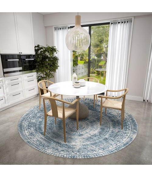 Dalyn Sedona SN7 Indigo Area Rug 4 ft. X 4 ft. Round