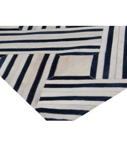 Exquisite Rugs Natural Hide Ivory/Blue/Multi 21675X8 5ft.X8ft. Rect. Rug