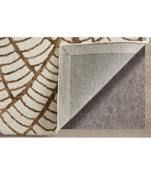 Feizy Wallace White/Brown WAL8A44F 2 ft. X 3 ft. Rect. Rug